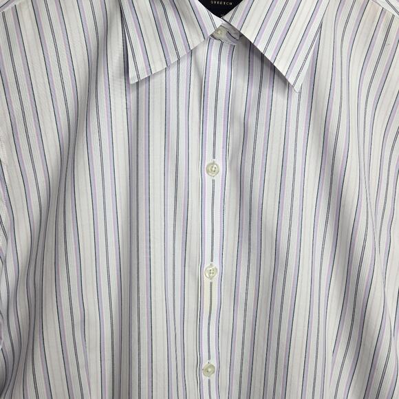 Brooks Brothers Women's Fitted Stretch Non-Iron White Striped Shirt Size 10 - Picture 3 of 9